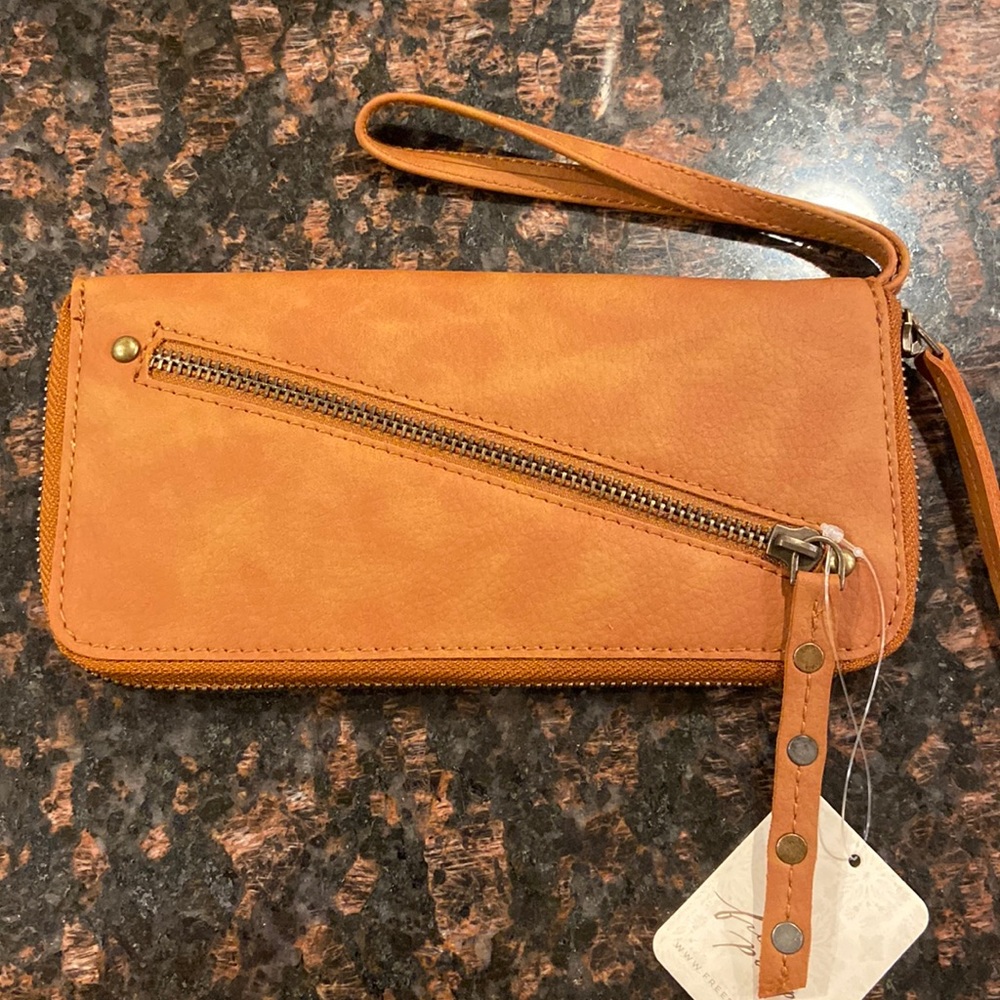 Free People Leather Wristlet
